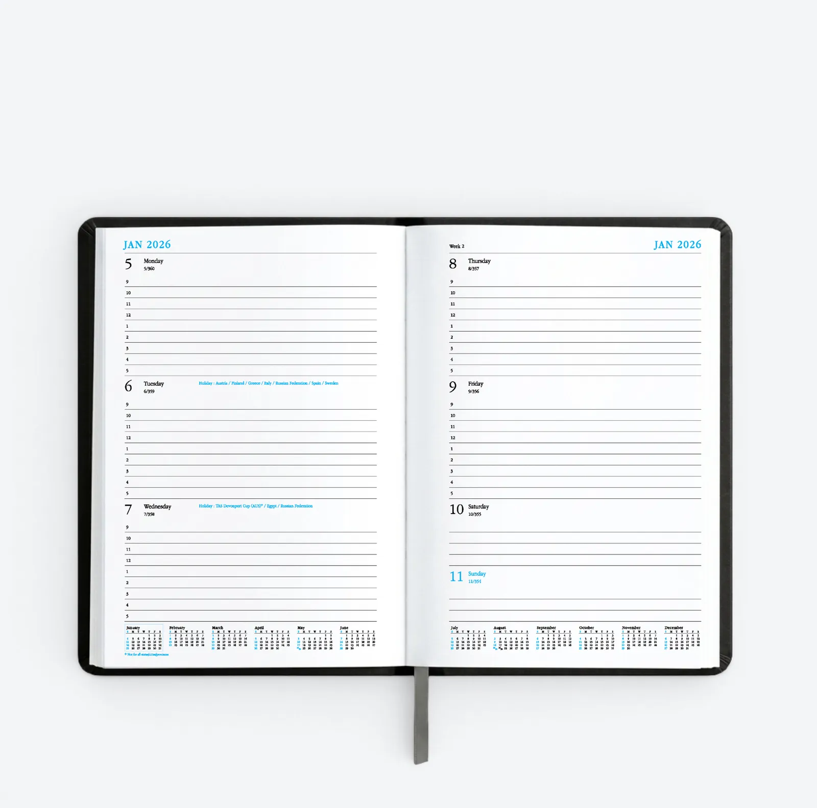 A5 Week to View Diary 7