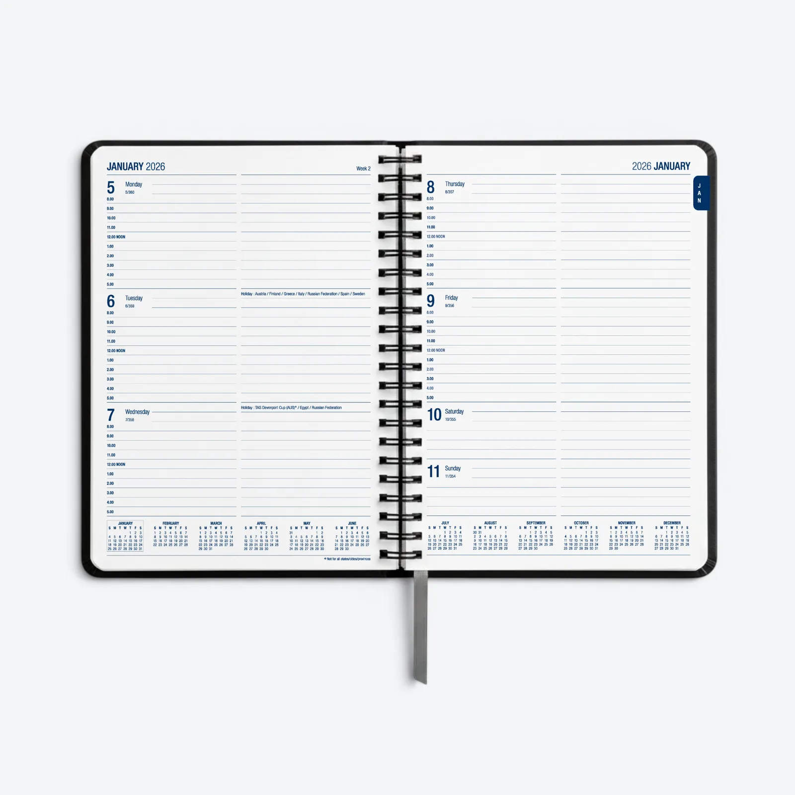 Quarto Week to View Diary 3