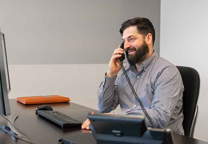 Matthew Cody at his desk