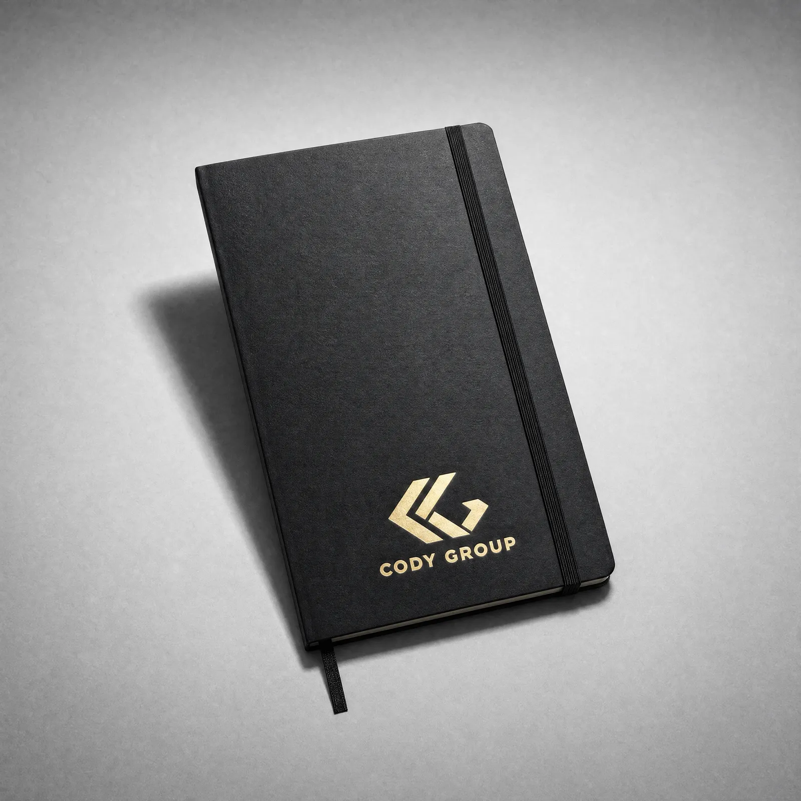 Hard cover branded notebooks in a range of colours
